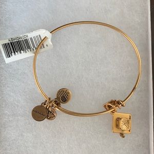 Alex and Ani Class of 2017 gold bracelet.